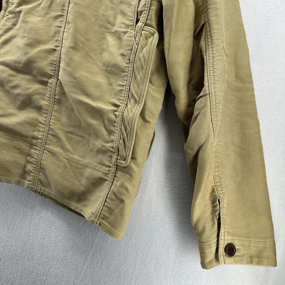 Visvim Jacket Mens Large Beige Canvas Corduroy Collar Workwear Made In Japan - Picture 10 of 11